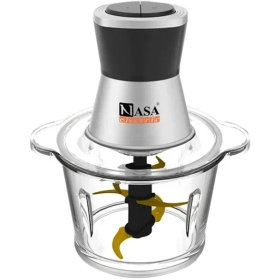 خردکن برقی ناسا مدل NS-1934 | 500 وات، 6 تیغه تیتانیومی و کاسه پیرکس 2.5 لیتری